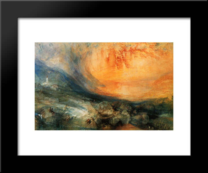 Goldau 20x24 Black Modern Wood Framed Art Print Poster by Turner, Joseph Mallord William