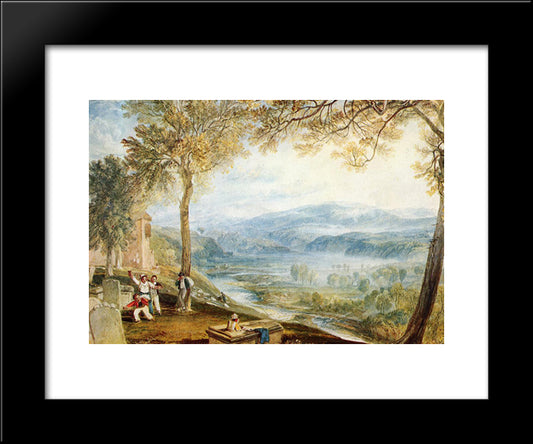 Kirby Londsale Churchyard 20x24 Black Modern Wood Framed Art Print Poster by Turner, Joseph Mallord William