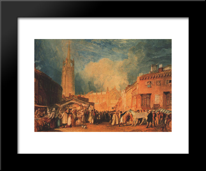 Louth, Lincolnshire 20x24 Black Modern Wood Framed Art Print Poster by Turner, Joseph Mallord William