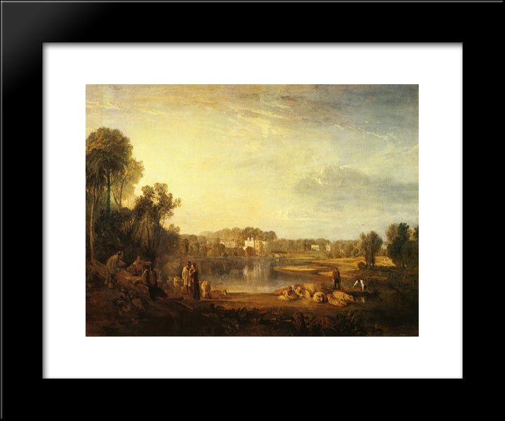 Pope'S Villa, At Twickenham 20x24 Black Modern Wood Framed Art Print Poster by Turner, Joseph Mallord William