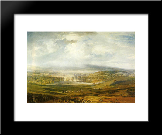 Raby Castle, The Seat Of The Earl Of Darlington 20x24 Black Modern Wood Framed Art Print Poster by Turner, Joseph Mallord William