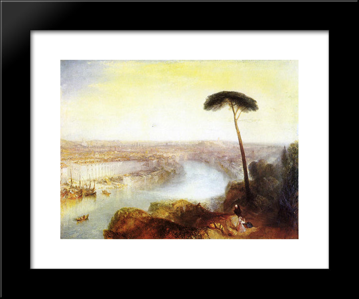 Rome From Mount Aventine 20x24 Black Modern Wood Framed Art Print Poster by Turner, Joseph Mallord William