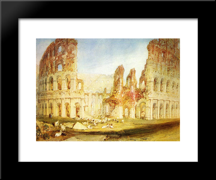 Rome: The Colosseum 20x24 Black Modern Wood Framed Art Print Poster by Turner, Joseph Mallord William