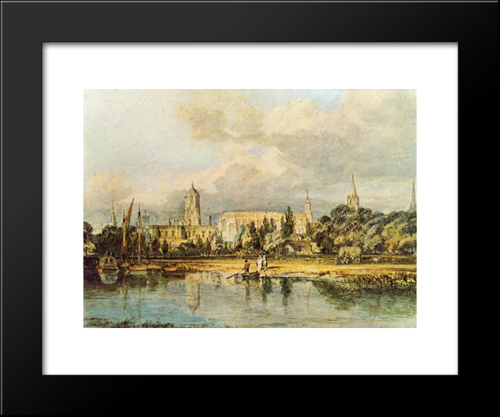 South View Of Christ Church, Etc., From The Meadows 20x24 Black Modern Wood Framed Art Print Poster by Turner, Joseph Mallord William