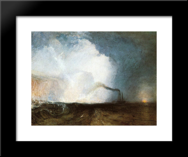 Staffa, Fingal'S Cave 20x24 Black Modern Wood Framed Art Print Poster by Turner, Joseph Mallord William