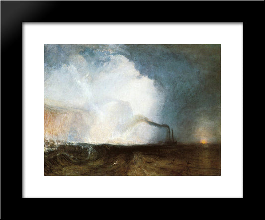 Staffa, Fingal'S Cave 20x24 Black Modern Wood Framed Art Print Poster by Turner, Joseph Mallord William
