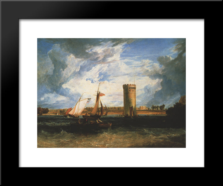 Tabley, The Seat Of Sir J.F. Leicester 20x24 Black Modern Wood Framed Art Print Poster by Turner, Joseph Mallord William
