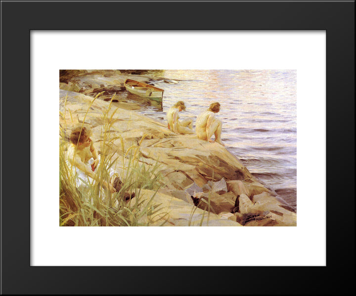 Out 20x24 Black Modern Wood Framed Art Print Poster by Zorn, Anders