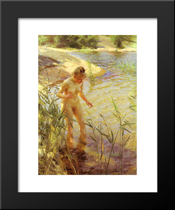 Reflexions 20x24 Black Modern Wood Framed Art Print Poster by Zorn, Anders