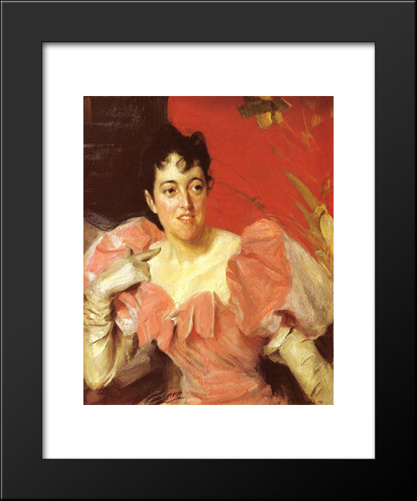 Mrs. Walter Bacon 20x24 Black Modern Wood Framed Art Print Poster by Zorn, Anders