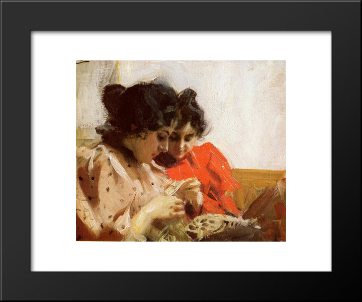 Spetssom 20x24 Black Modern Wood Framed Art Print Poster by Zorn, Anders