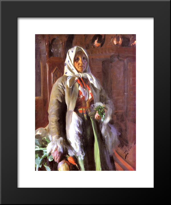 Mona 20x24 Black Modern Wood Framed Art Print Poster by Zorn, Anders