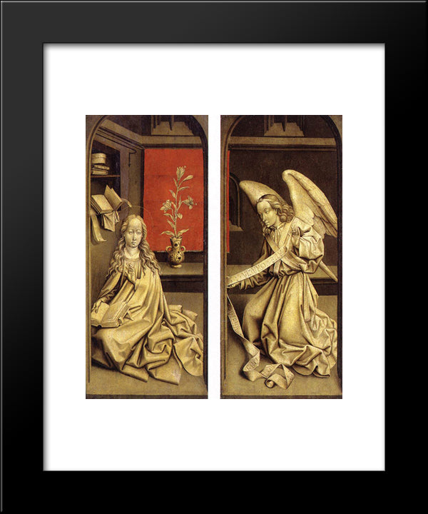 Bladelin Triptych: Exterior 20x24 Black Modern Wood Framed Art Print Poster by van der Weyden, Rogier