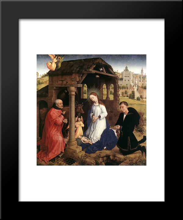 Bladelin Triptych: Central Panel 20x24 Black Modern Wood Framed Art Print Poster by van der Weyden, Rogier