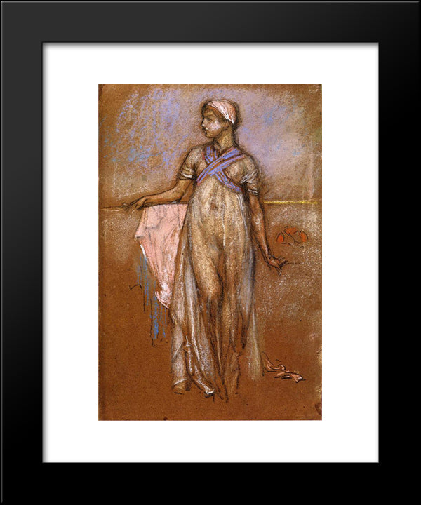 The Greek Slave Girl 20x24 Black Modern Wood Framed Art Print Poster by Whistler, James McNeill