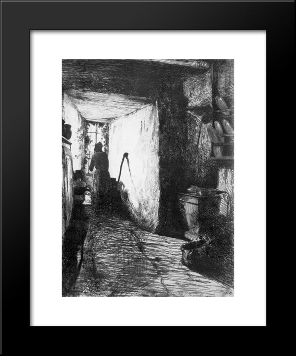 The Kitchen 20x24 Black Modern Wood Framed Art Print Poster by Whistler, James McNeill