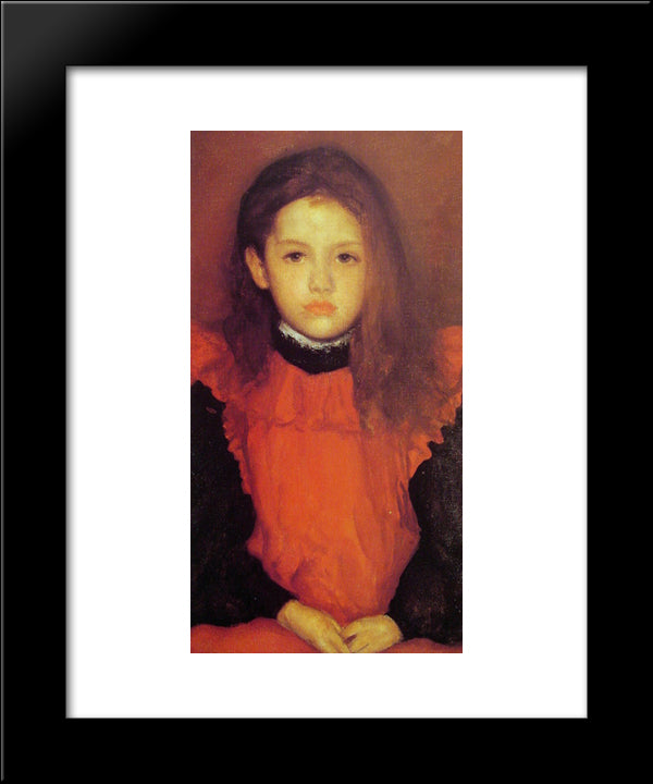 The Little Rose Of Lyme Regis 20x24 Black Modern Wood Framed Art Print Poster by Whistler, James McNeill