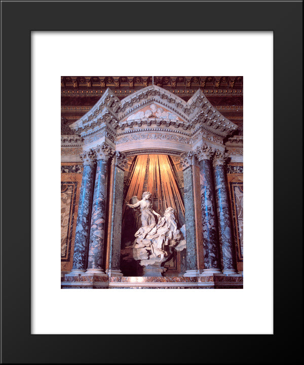 The Ecstasy Of Saint Teresa 20x24 Black Modern Wood Framed Art Print Poster by Bernini, Gian Lorenzo
