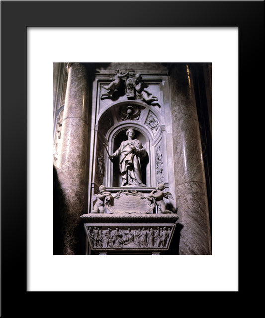 Tomb Of Countess Matilda Of Tuscany 20x24 Black Modern Wood Framed Art Print Poster by Bernini, Gian Lorenzo