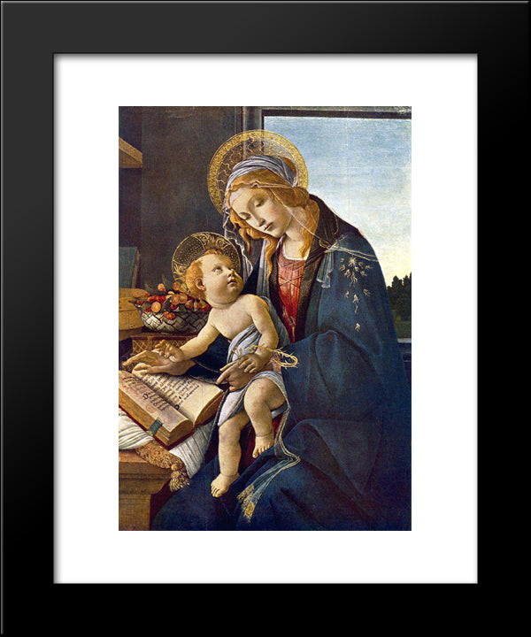 Madonna With The Child 20x24 Black Modern Wood Framed Art Print Poster by Botticelli, Sandro