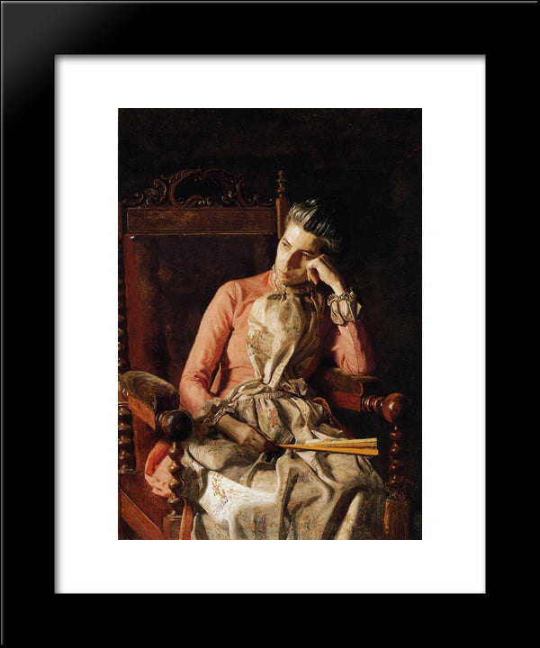 Portrait Of Amelia C. Van Buren 20x24 Black Modern Wood Framed Art Print Poster by Eakins, Thomas