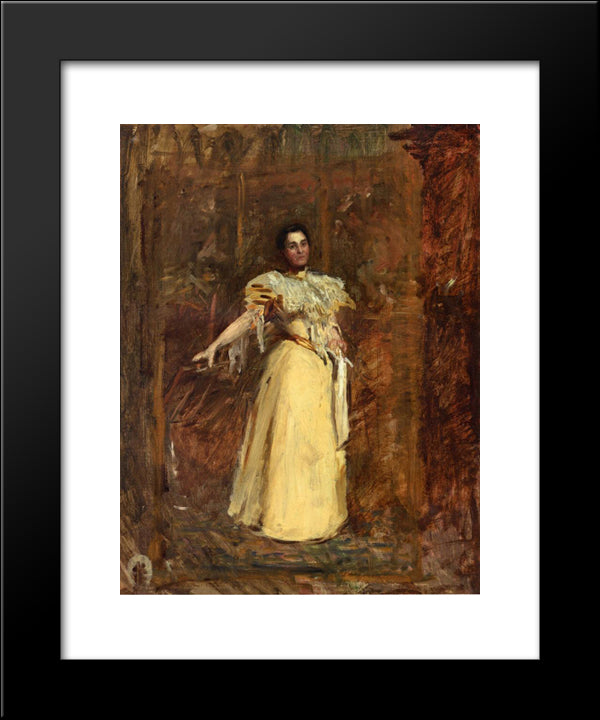 Study For The Portrait Of Miss Emily Sartain 20x24 Black Modern Wood Framed Art Print Poster by Eakins, Thomas