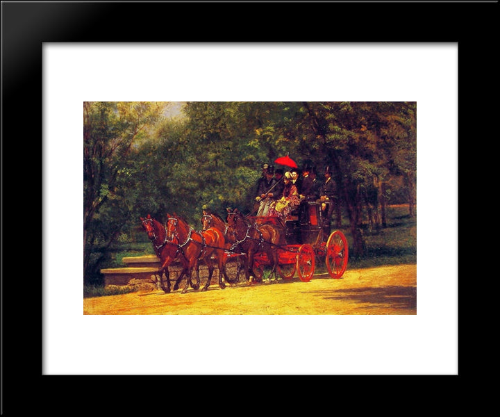 A May Morning In The Park 20x24 Black Modern Wood Framed Art Print Poster by Eakins, Thomas
