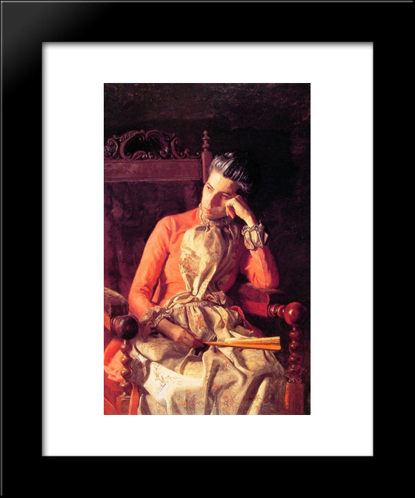 Miss Amelia Van Buren 20x24 Black Modern Wood Framed Art Print Poster by Eakins, Thomas