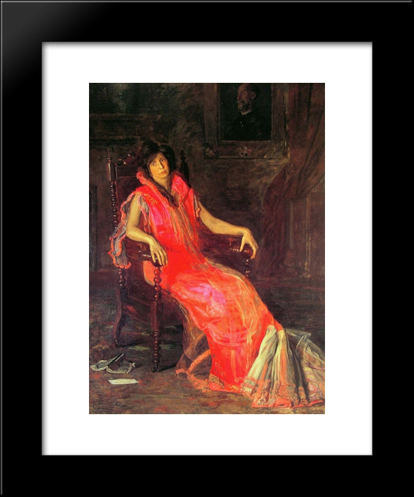 The Actress 20x24 Black Modern Wood Framed Art Print Poster by Eakins, Thomas