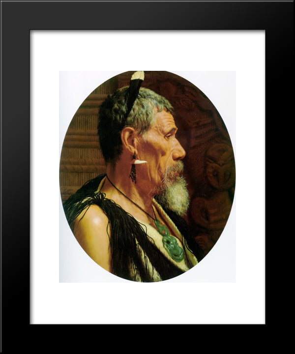 Anaha Te Rahui 20x24 Black Modern Wood Framed Art Print Poster by Goldie, Charles
