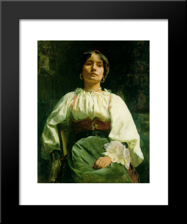Competition Time Study ' 5 And A Half Days 20x24 Black Modern Wood Framed Art Print Poster by Goldie, Charles