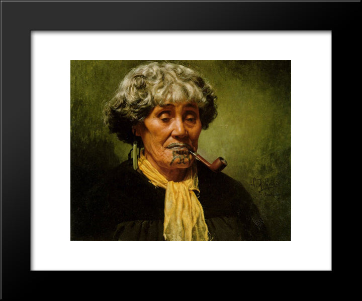 Ina Te Papatahi 20x24 Black Modern Wood Framed Art Print Poster by Goldie, Charles