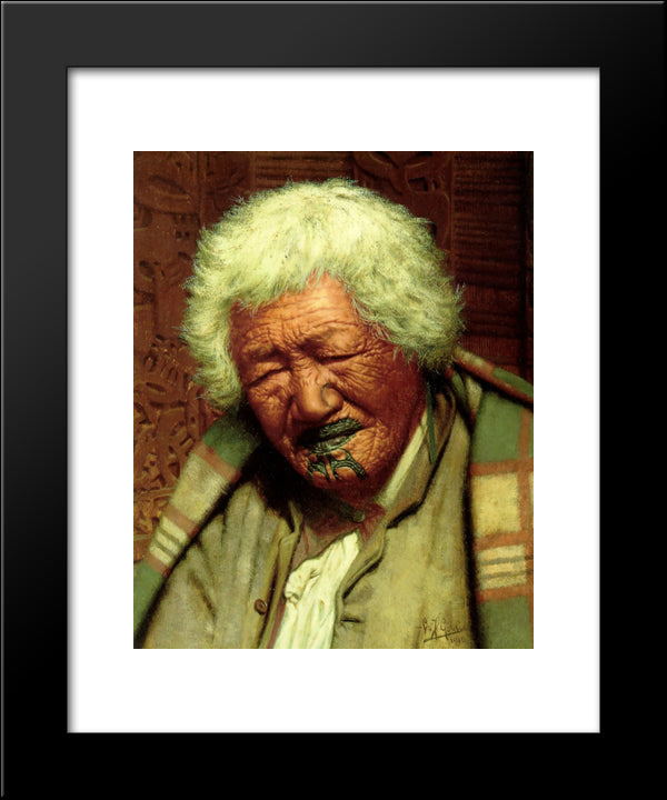 Kapi Kapi, Aged 102 20x24 Black Modern Wood Framed Art Print Poster by Goldie, Charles