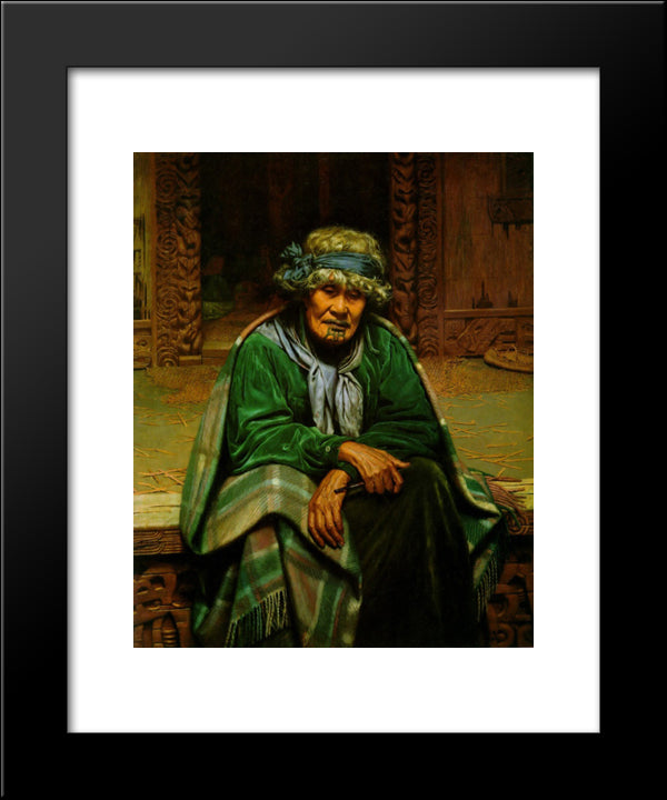 Memories: Ena Te Paptahi 20x24 Black Modern Wood Framed Art Print Poster by Goldie, Charles