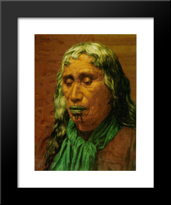 Memories Of A Heroine: Hera Puna 20x24 Black Modern Wood Framed Art Print Poster by Goldie, Charles