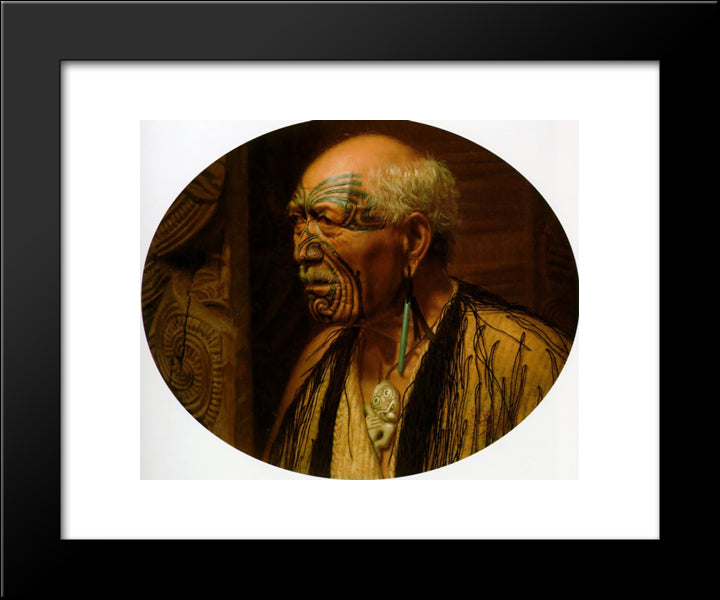 Patara Te Tuhi 20x24 Black Modern Wood Framed Art Print Poster by Goldie, Charles