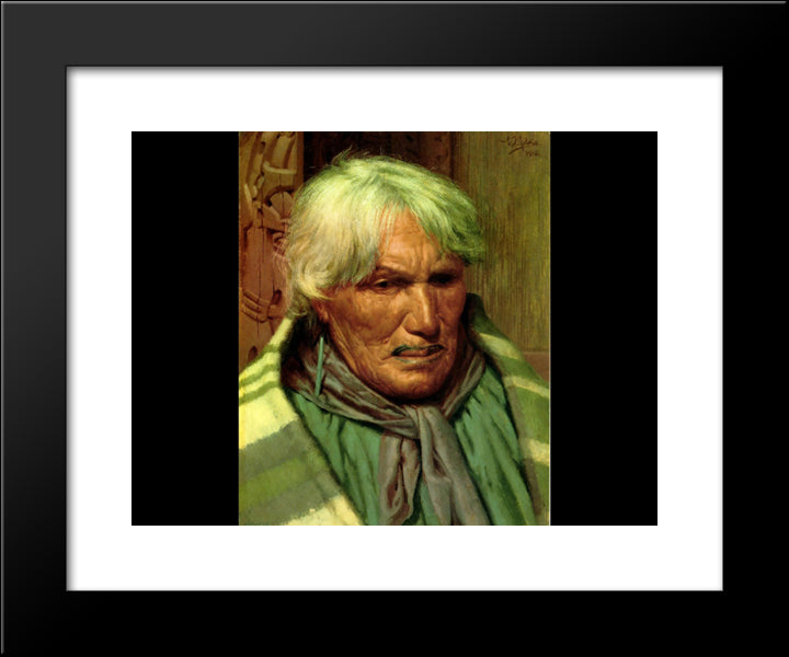 Sophia: The Heroine Of Tarawera 20x24 Black Modern Wood Framed Art Print Poster by Goldie, Charles