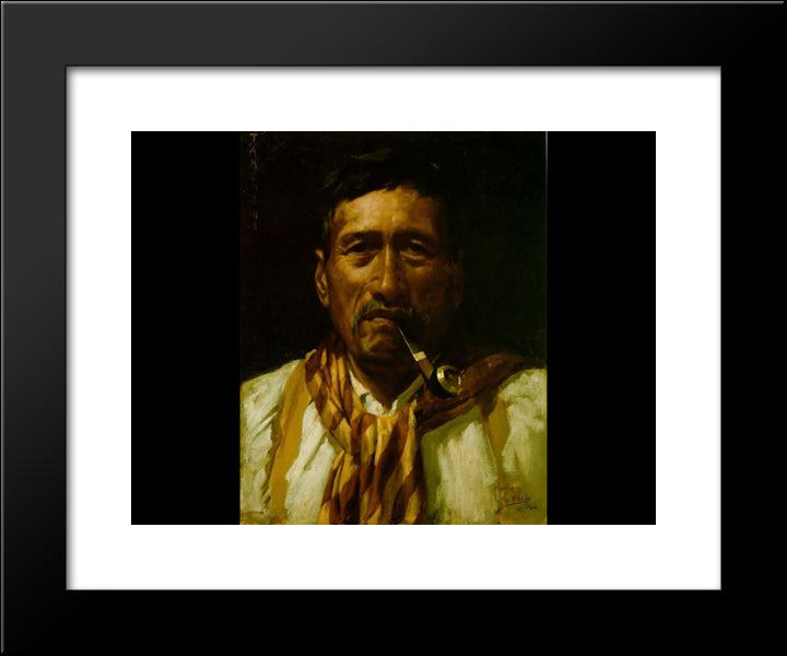 Tamehana From Life 20x24 Black Modern Wood Framed Art Print Poster by Goldie, Charles