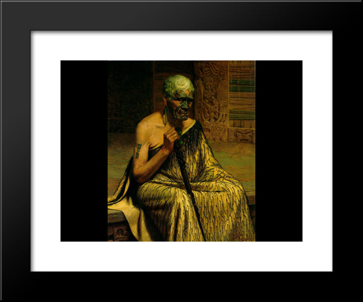 The Calm Close Of Valour'S Various Day 20x24 Black Modern Wood Framed Art Print Poster by Goldie, Charles