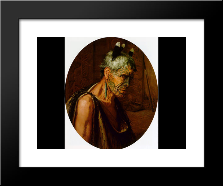 The Old Lion 20x24 Black Modern Wood Framed Art Print Poster by Goldie, Charles