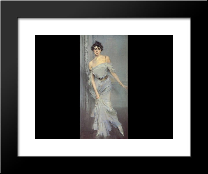 Madame Charles Max 20x24 Black Modern Wood Framed Art Print Poster by Boldini, Giovanni