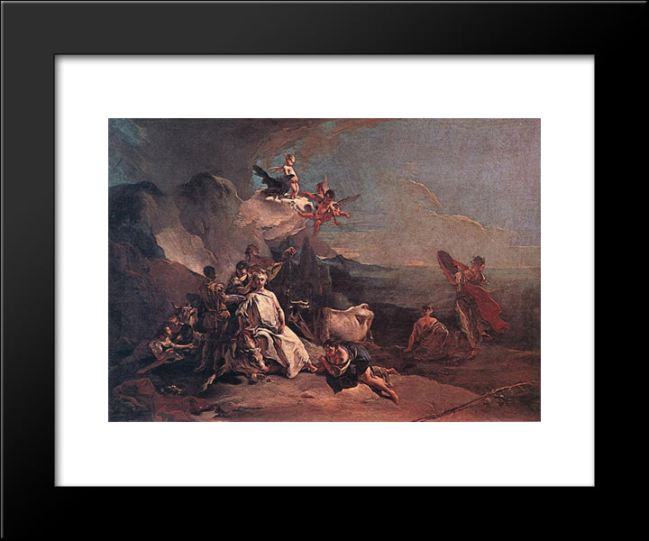 The Rape Of Europa 20x24 Black Modern Wood Framed Art Print Poster by Tiepolo, Giovanni Battista