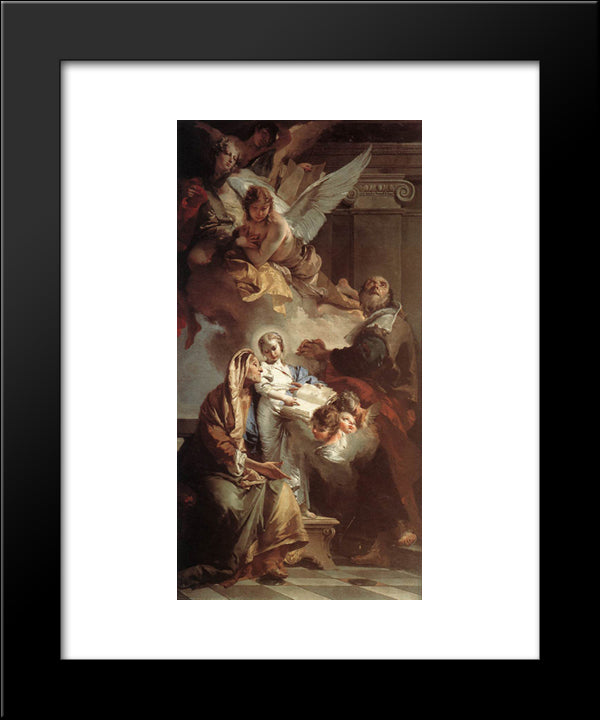 Education Of The Virgin 20x24 Black Modern Wood Framed Art Print Poster by Tiepolo, Giovanni Battista