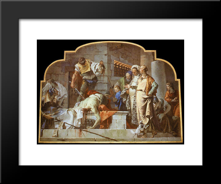 The Beheading Of John The Baptist 20x24 Black Modern Wood Framed Art Print Poster by Tiepolo, Giovanni Battista