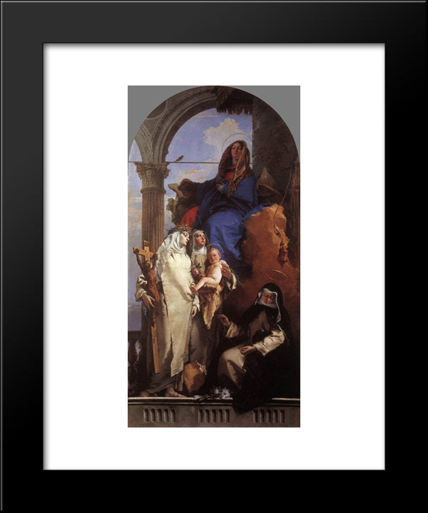 The Virgin Appearing To Dominican Saints 20x24 Black Modern Wood Framed Art Print Poster by Tiepolo, Giovanni Battista