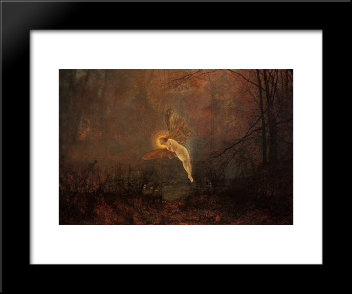 Midsummer Night 20x24 Black Modern Wood Framed Art Print Poster by Grimshaw, John Atkinson