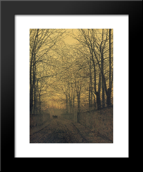 October Gold 20x24 Black Modern Wood Framed Art Print Poster by Grimshaw, John Atkinson