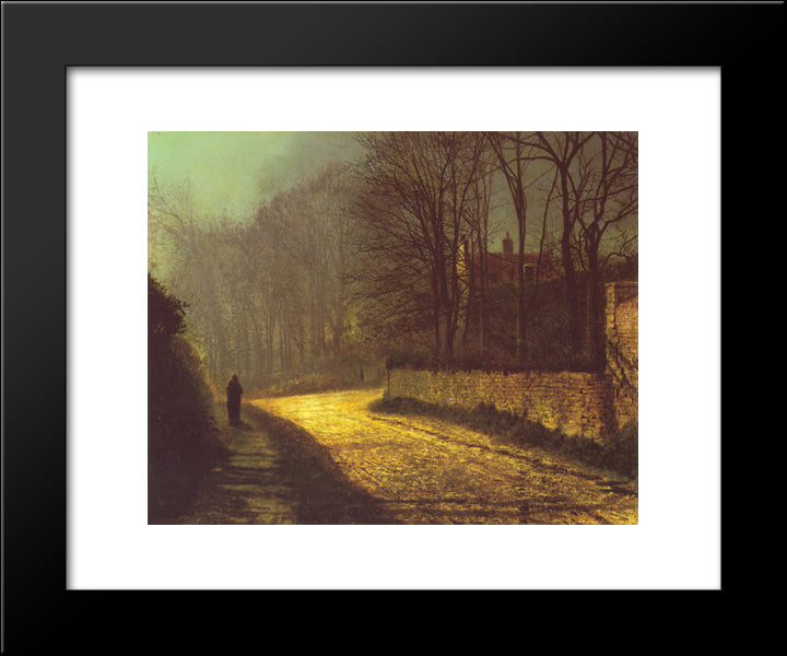 The Lovers 20x24 Black Modern Wood Framed Art Print Poster by Grimshaw, John Atkinson