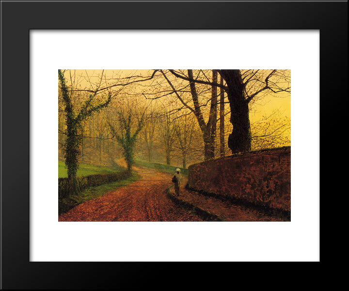 Stapleton Park Near Pontefract 20x24 Black Modern Wood Framed Art Print Poster by Grimshaw, John Atkinson