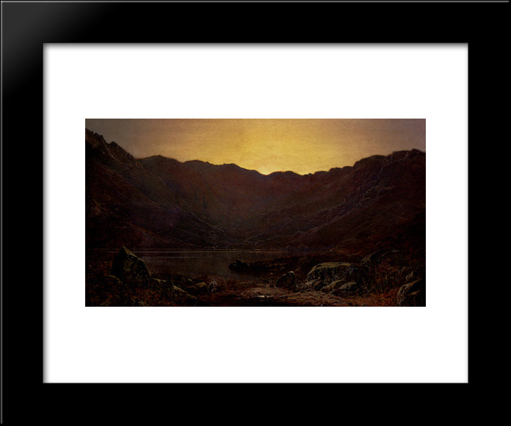The Heron'S Haunt 20x24 Black Modern Wood Framed Art Print Poster by Grimshaw, John Atkinson